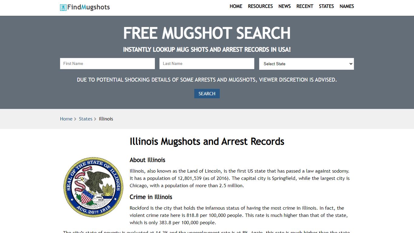 Find Illinois Mugshots - Find Mugshots